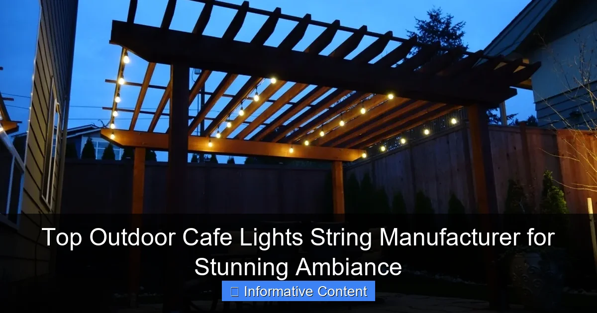 Top Outdoor Cafe Lights String Manufacturer for Stunning Ambiance