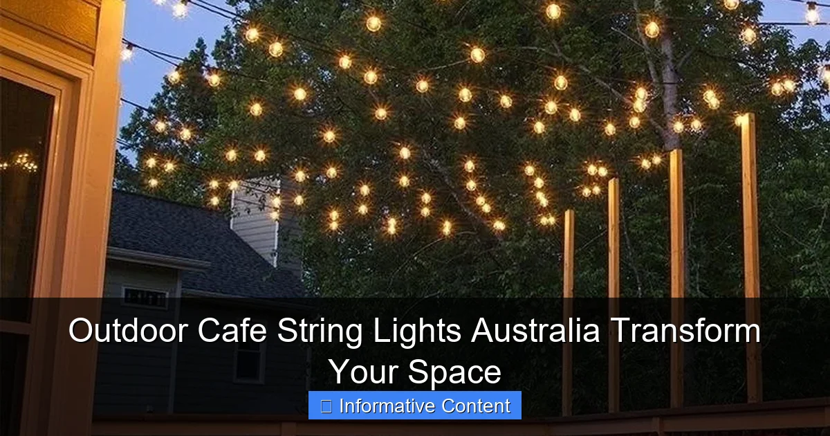Outdoor Cafe String Lights Australia Transform Your Space