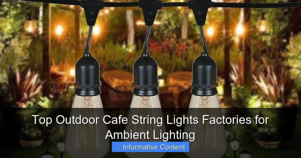 Top Outdoor Cafe String Lights Factories for Ambient Lighting