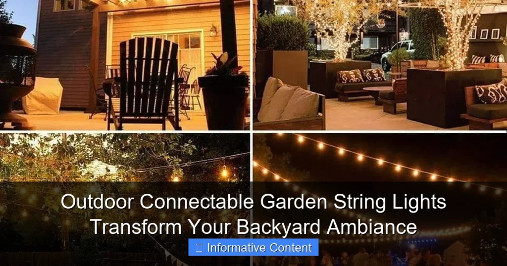 Outdoor Connectable Garden String Lights Transform Your Backyard Ambiance