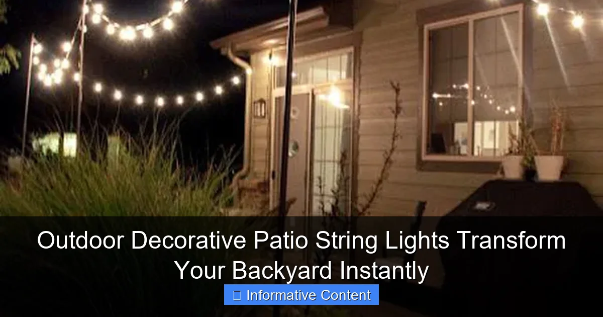 Outdoor Decorative Patio String Lights Transform Your Backyard Instantly