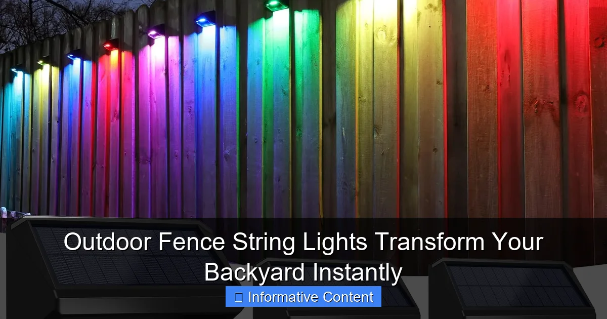 Outdoor Fence String Lights Transform Your Backyard Instantly