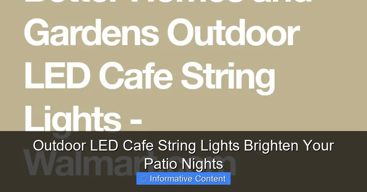 Outdoor LED Cafe String Lights Brighten Your Patio Nights