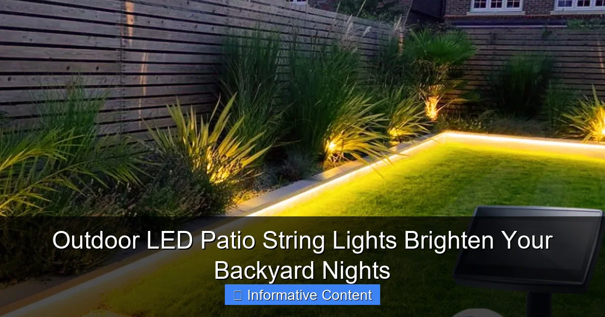 Outdoor LED Patio String Lights Brighten Your Backyard Nights