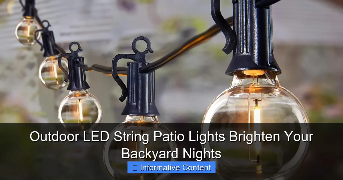Outdoor LED String Patio Lights Brighten Your Backyard Nights