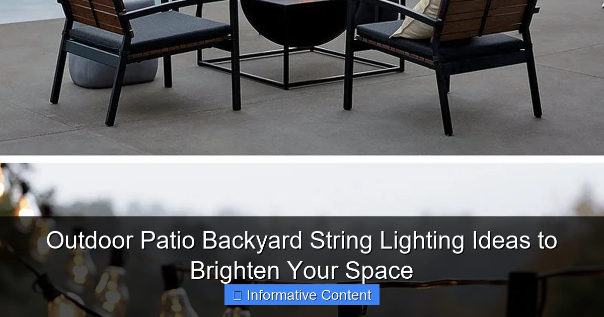 Outdoor Patio Backyard String Lighting Ideas to Brighten Your Space