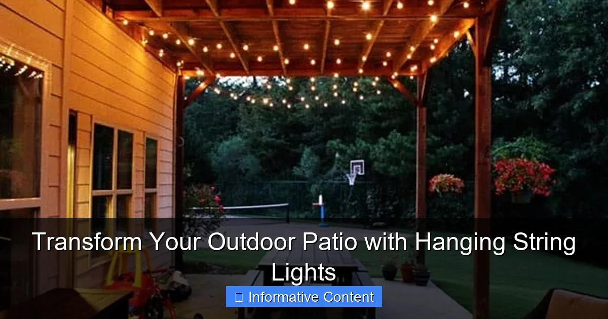 Transform Your Outdoor Patio with Hanging String Lights