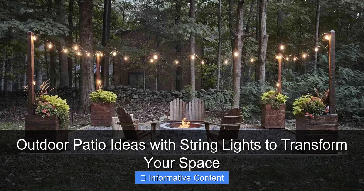 Outdoor Patio Ideas with String Lights to Transform Your Space