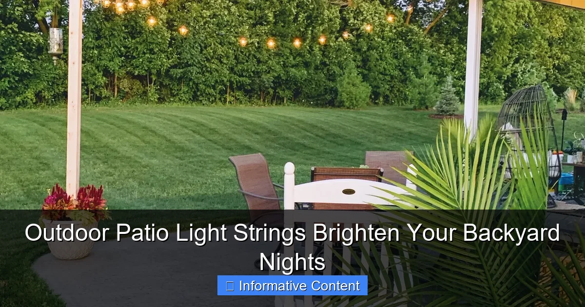 Outdoor Patio Light Strings Brighten Your Backyard Nights