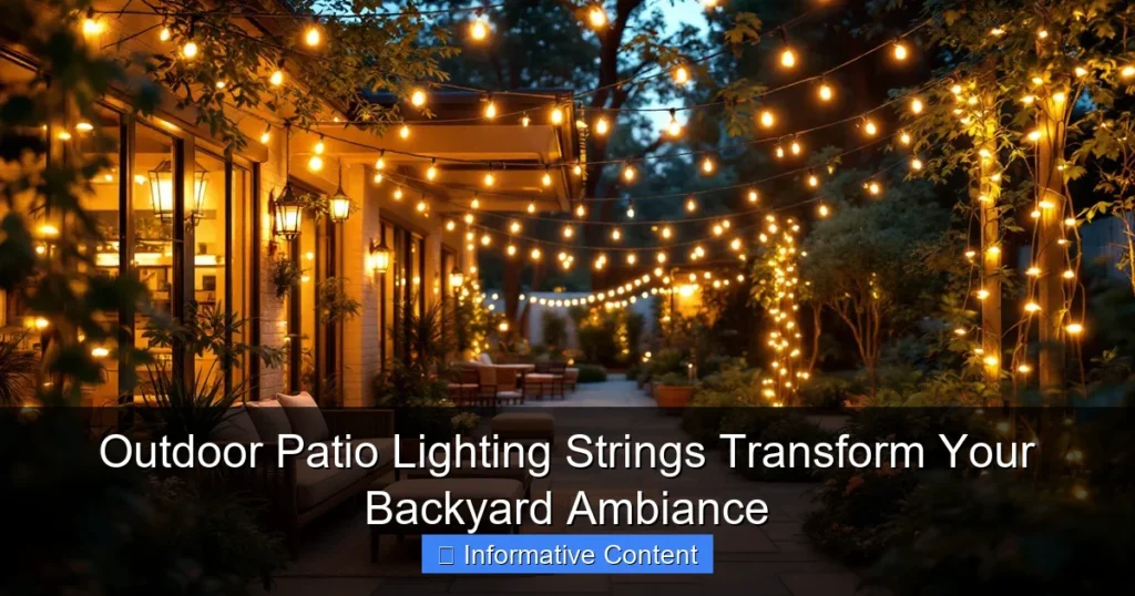 Outdoor Patio Lighting Strings Transform Your Backyard Ambiance