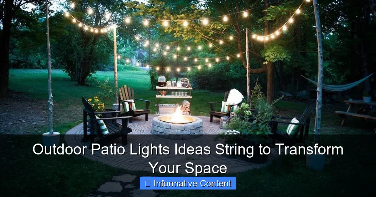 Outdoor Patio Lights Ideas String to Transform Your Space
