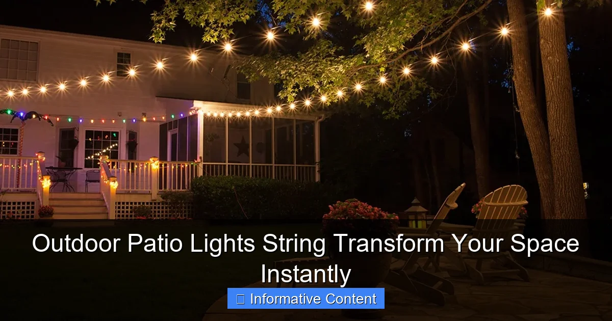 Outdoor Patio Lights String Transform Your Space Instantly