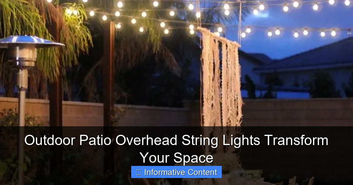 Outdoor Patio Overhead String Lights Transform Your Space