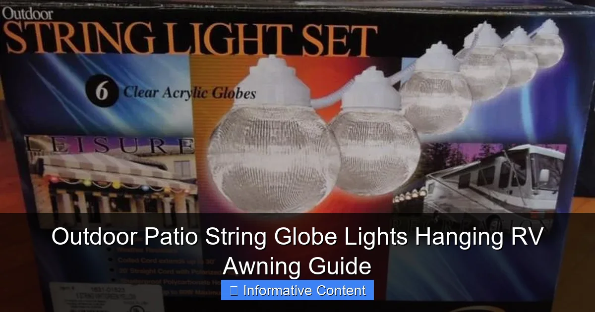 Outdoor Patio String Globe Lights Hanging RV Awning Guide
