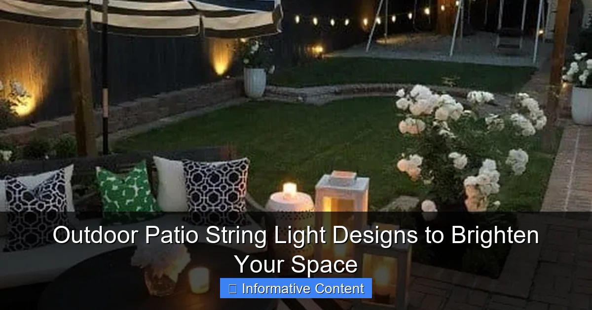 Outdoor Patio String Light Designs to Brighten Your Space