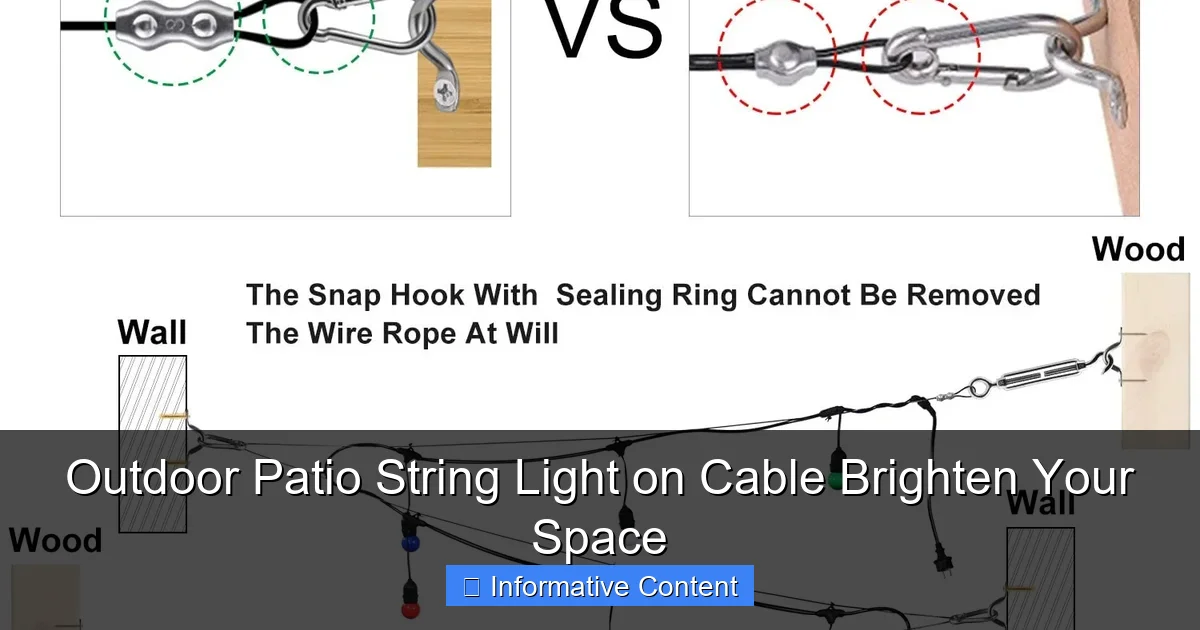 Outdoor Patio String Light on Cable Brighten Your Space