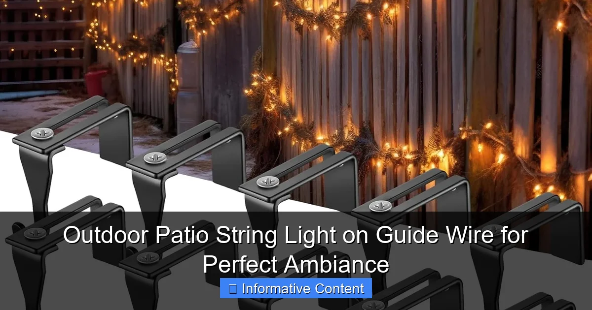 Outdoor Patio String Light on Guide Wire for Perfect Ambiance
