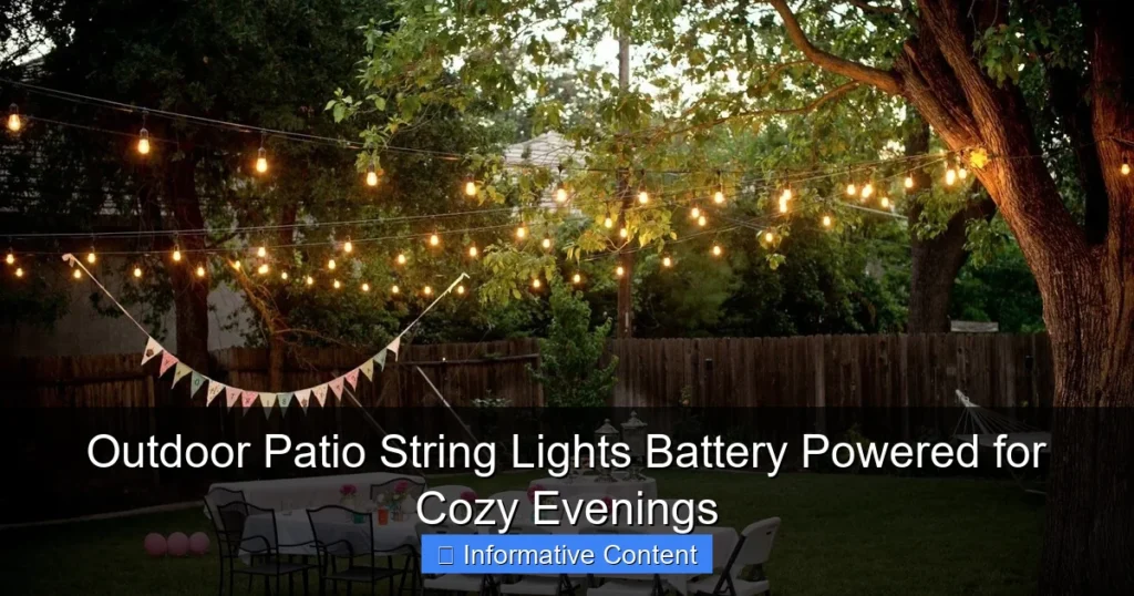 Outdoor Patio String Lights Battery Powered for Cozy Evenings