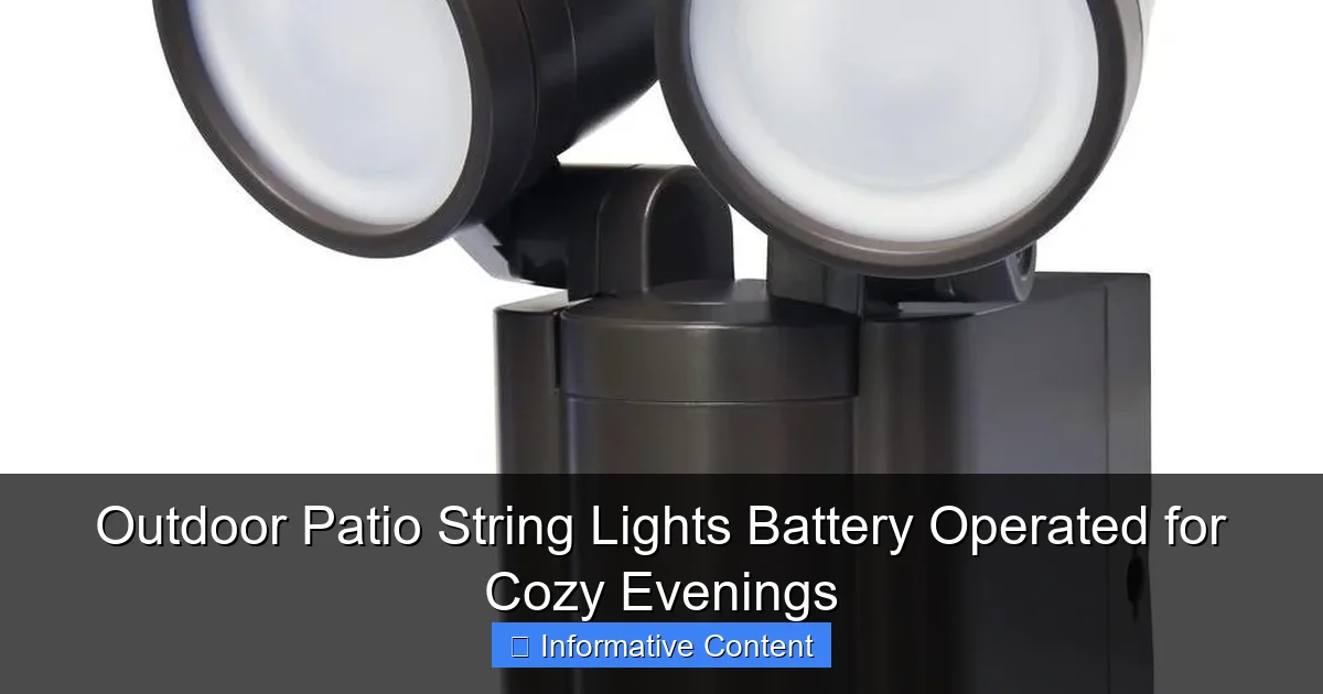 Outdoor Patio String Lights Battery Operated for Cozy Evenings