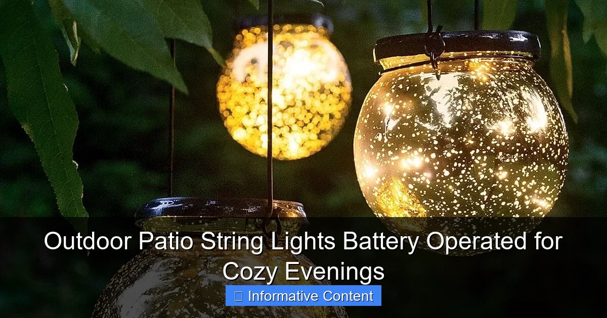 Outdoor Patio String Lights Battery Operated for Cozy Evenings