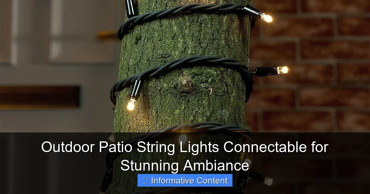 Outdoor Patio String Lights Connectable for Stunning Ambiance