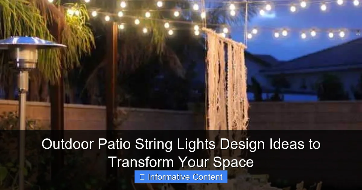 Outdoor Patio String Lights Design Ideas to Transform Your Space
