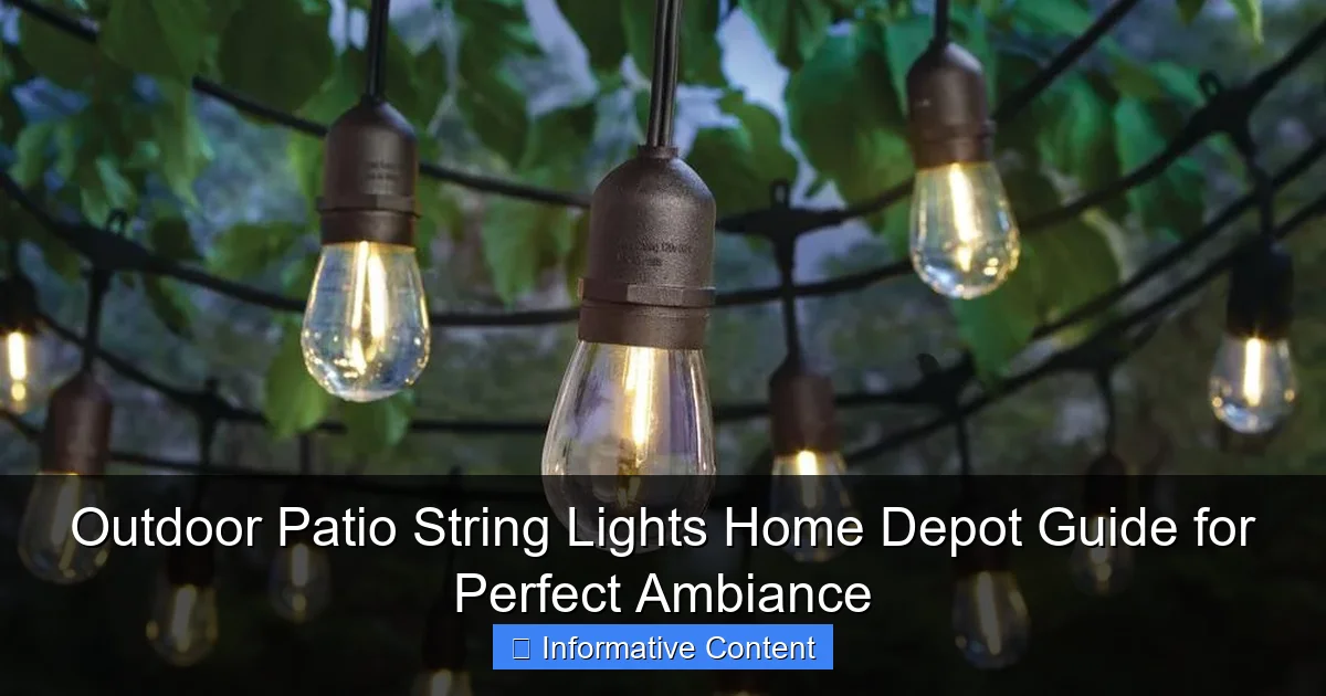 Outdoor Patio String Lights Home Depot Guide for Perfect Ambiance