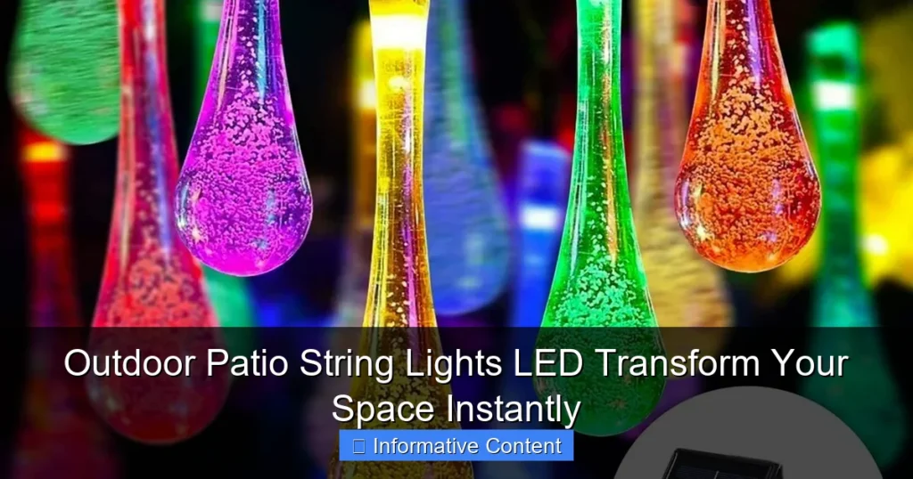 Outdoor Patio String Lights LED Transform Your Space Instantly