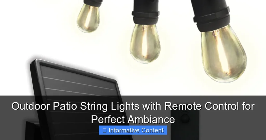 Outdoor Patio String Lights with Remote Control for Perfect Ambiance