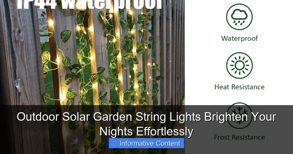 Outdoor Solar Garden String Lights Brighten Your Nights Effortlessly
