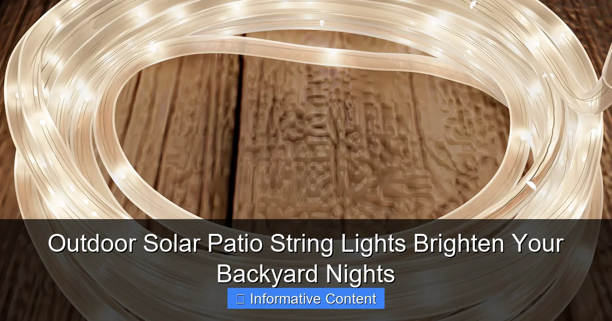Outdoor Solar Patio String Lights Brighten Your Backyard Nights