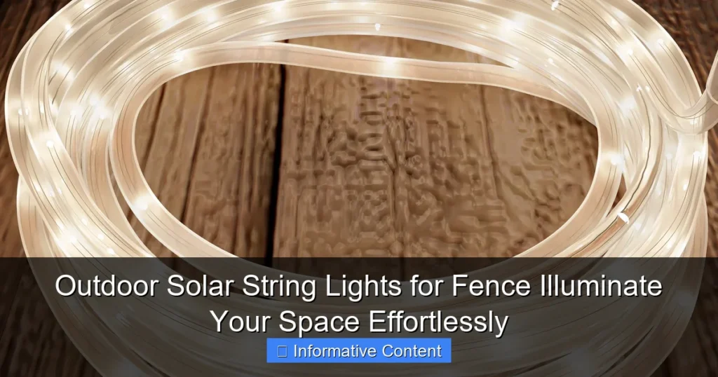 Outdoor Solar String Lights for Fence Illuminate Your Space Effortlessly