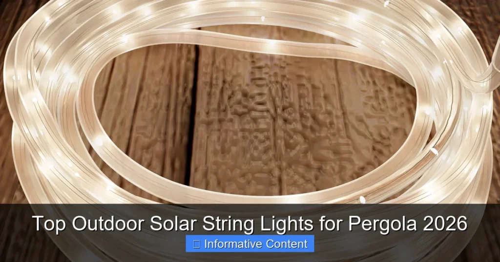 Top Outdoor Solar String Lights for Pergola 2026
