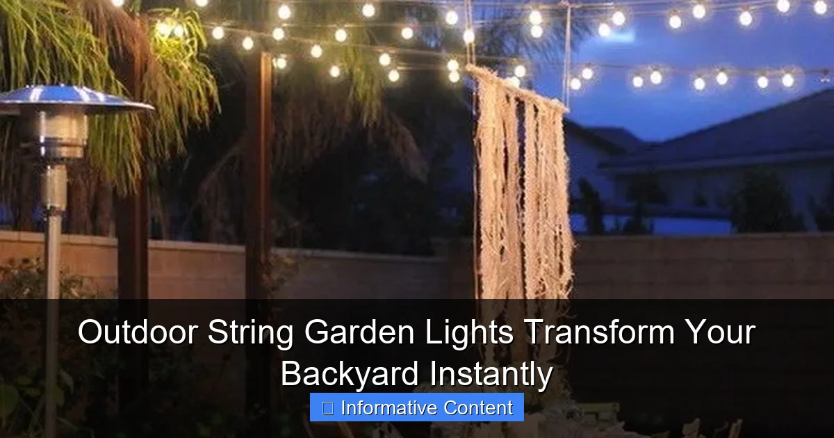 Outdoor String Garden Lights Transform Your Backyard Instantly