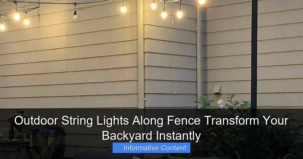 Outdoor String Lights Along Fence Transform Your Backyard Instantly