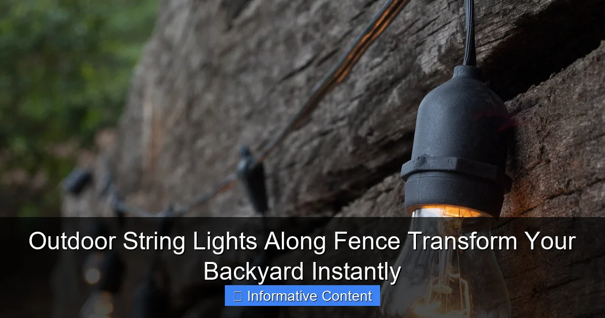 Outdoor String Lights Along Fence Transform Your Backyard Instantly