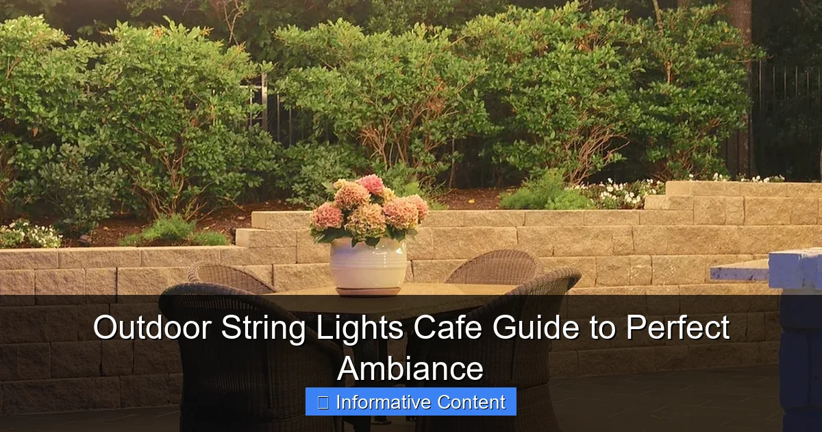 Outdoor String Lights Cafe Guide to Perfect Ambiance