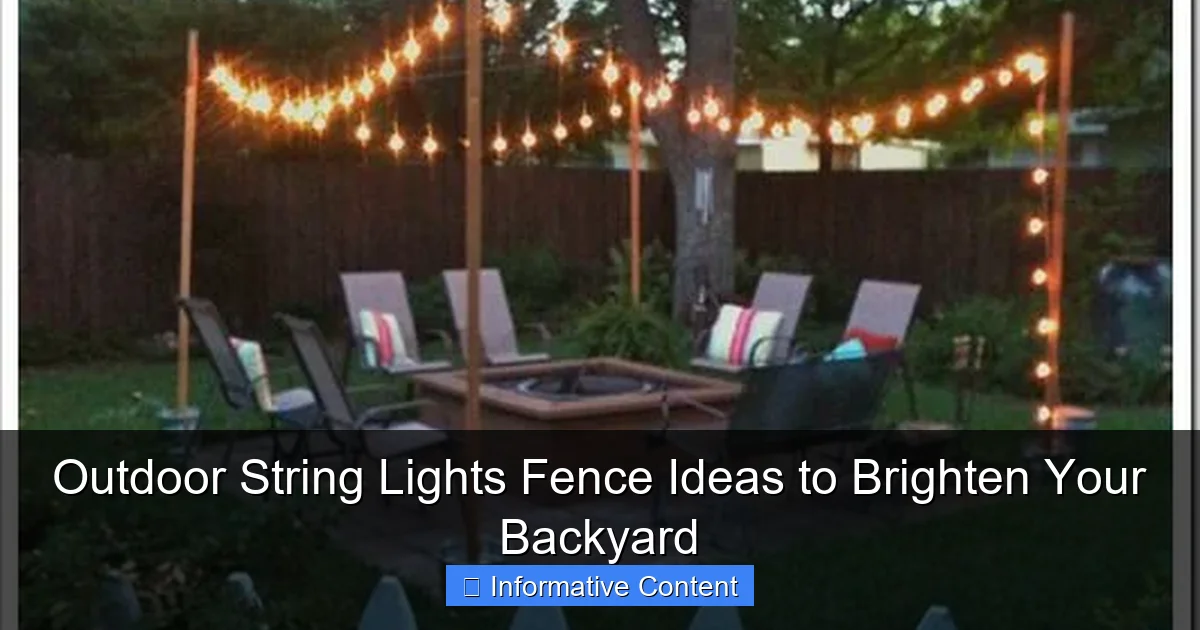 Outdoor String Lights Fence Ideas to Brighten Your Backyard