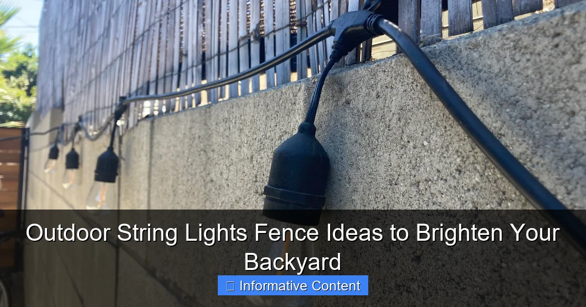 Outdoor String Lights Fence Ideas to Brighten Your Backyard