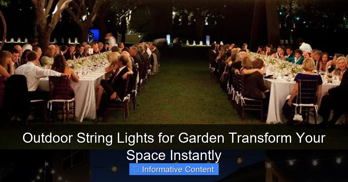 Outdoor String Lights for Garden Transform Your Space Instantly