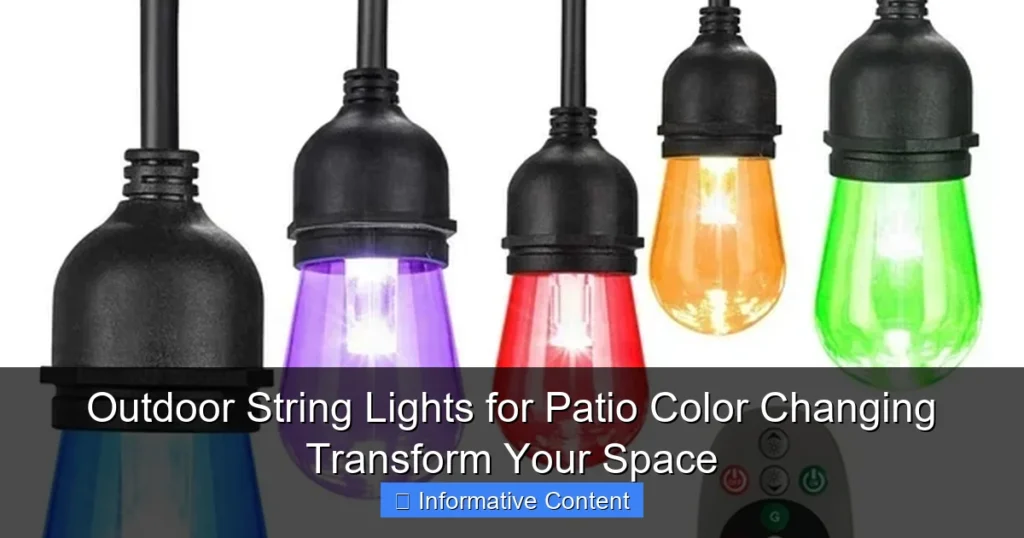 Outdoor String Lights for Patio Color Changing Transform Your Space
