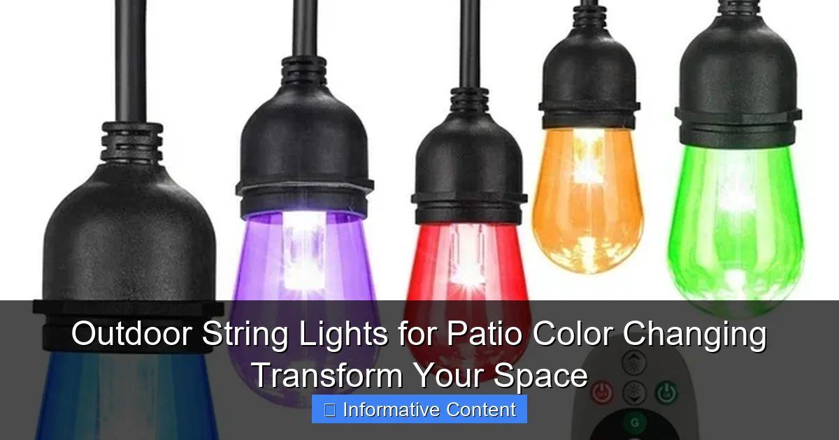 Outdoor String Lights for Patio Color Changing Transform Your Space