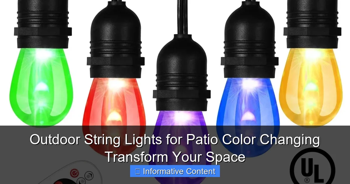 Outdoor String Lights for Patio Color Changing Transform Your Space