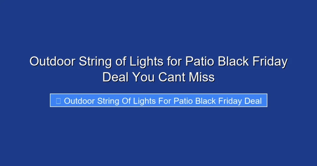 Outdoor String of Lights for Patio Black Friday Deal You Cant Miss