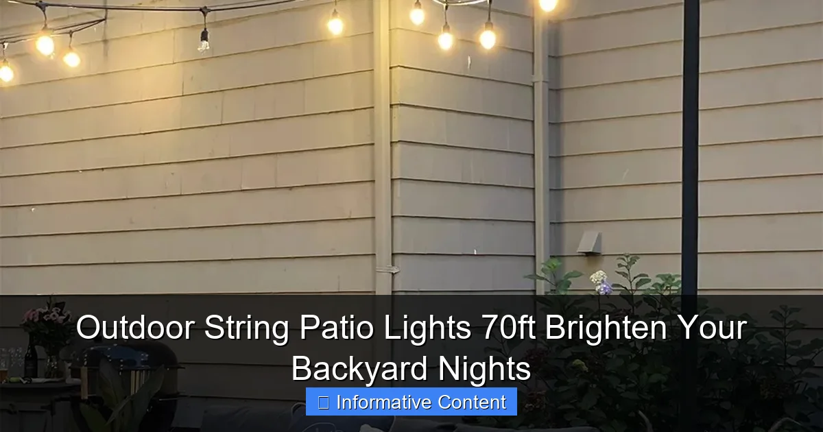 Outdoor String Patio Lights 70ft Brighten Your Backyard Nights