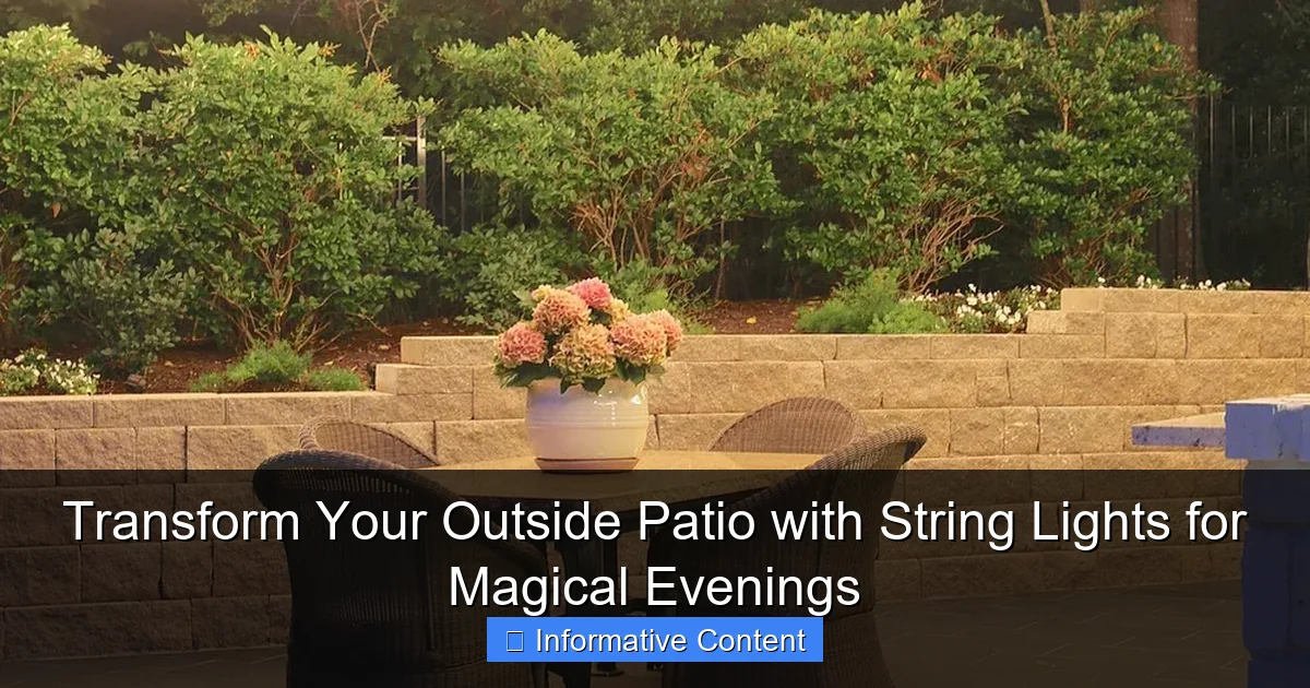 Transform Your Outside Patio with String Lights for Magical Evenings