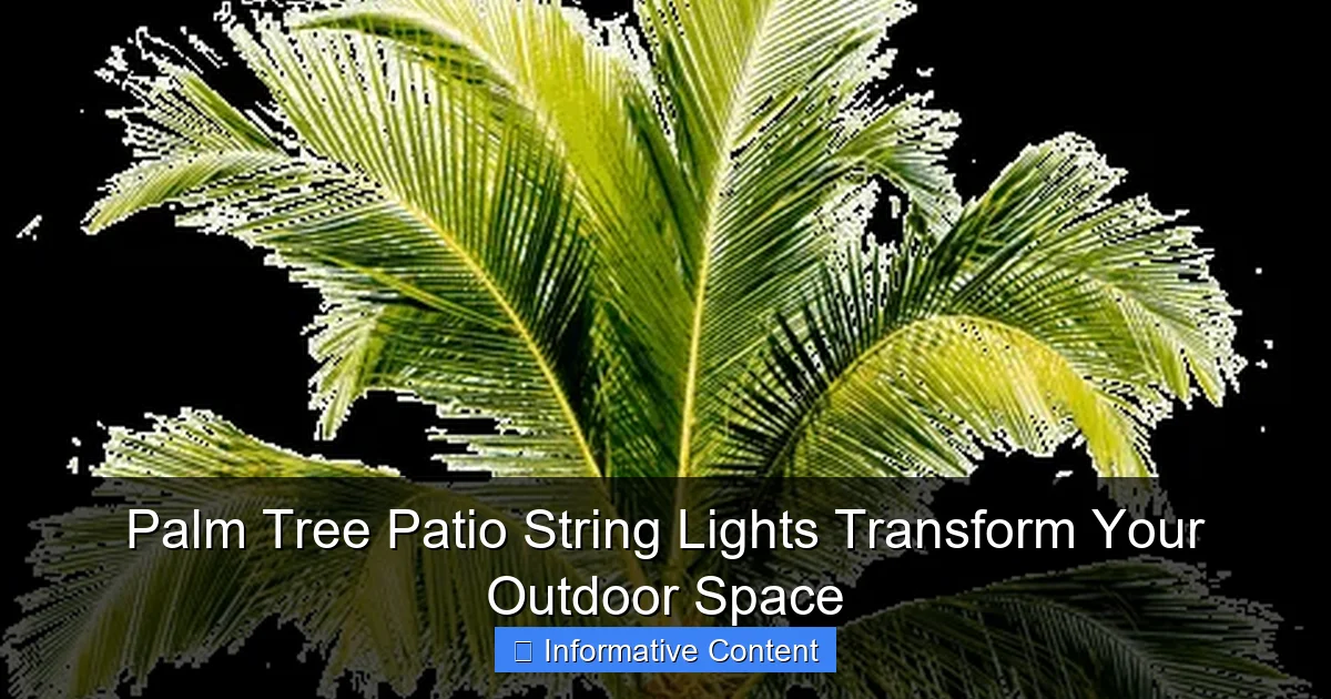 Palm Tree Patio String Lights Transform Your Outdoor Space