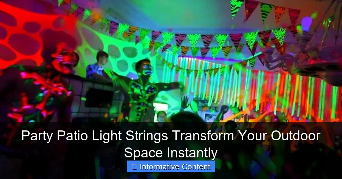 Party Patio Light Strings Transform Your Outdoor Space Instantly