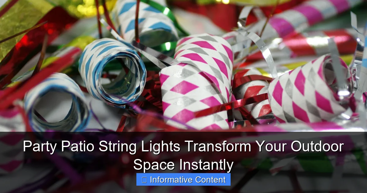 Party Patio String Lights Transform Your Outdoor Space Instantly