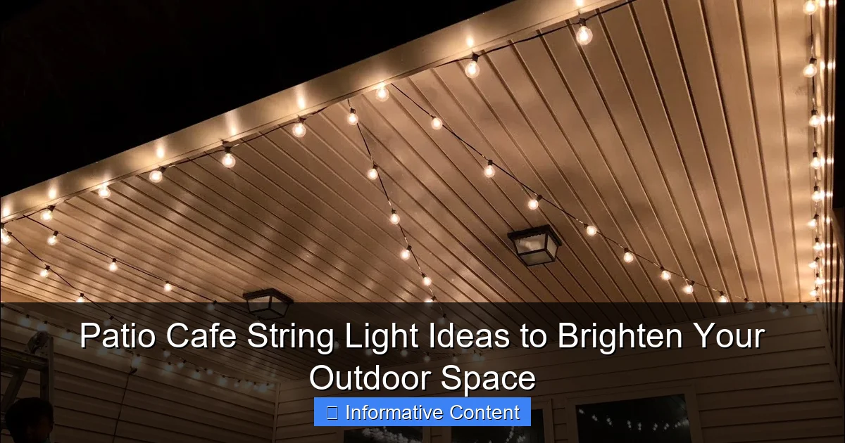 Patio Cafe String Light Ideas to Brighten Your Outdoor Space